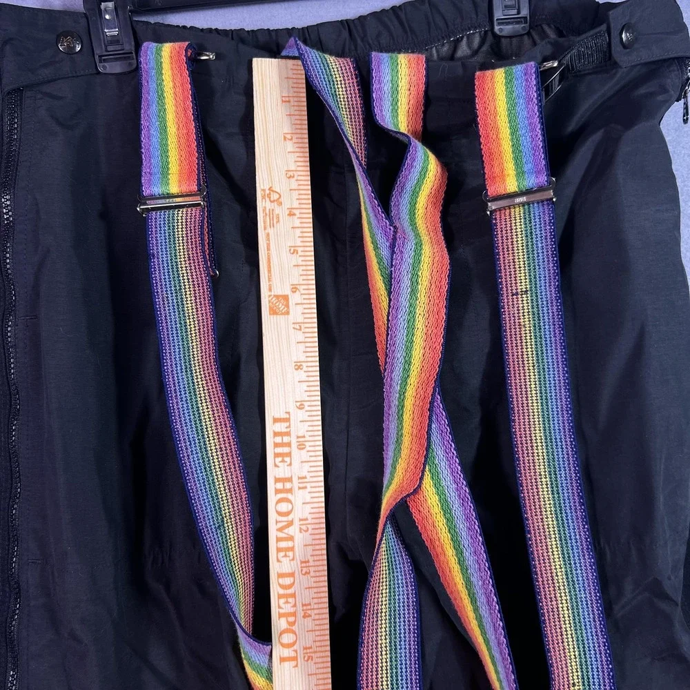 Vintage REI GORE-TEX Rain Pants Mens Large Black Elastic Waist Zip Pockets